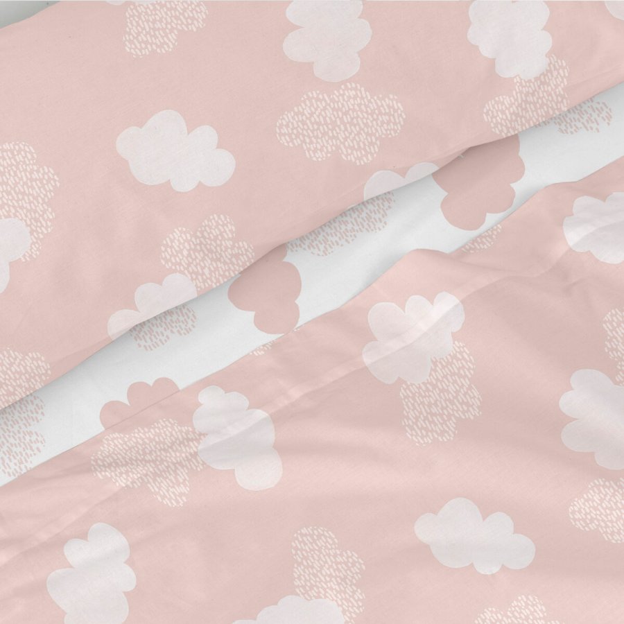 Sengetj st HappyFriday Basic Kids Clouds Pink Seng 105 180 x 270 cm 2 Dele #3