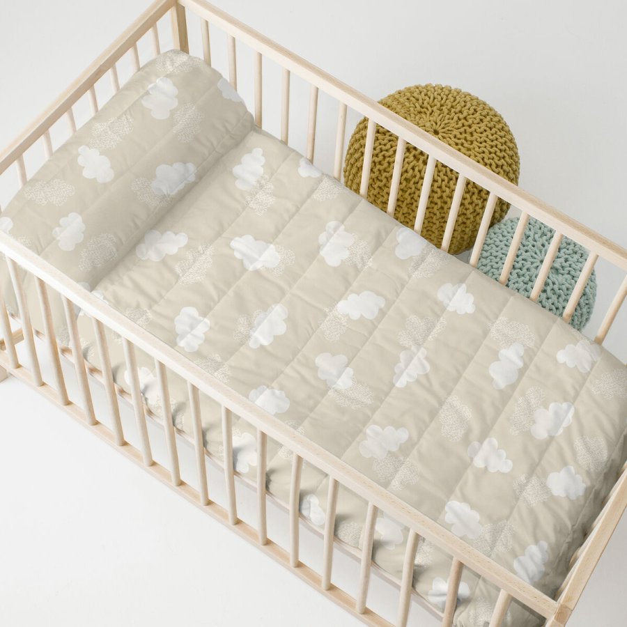 Sengetppe (vattppe) HappyFriday BASIC KIDS Beige 100 x 130 cm Kilehl Vugge til baby #6