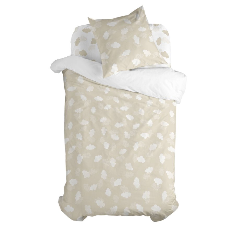 Dynebetrk st HappyFriday Basic Kids Beige Seng 80 2 Dele #1