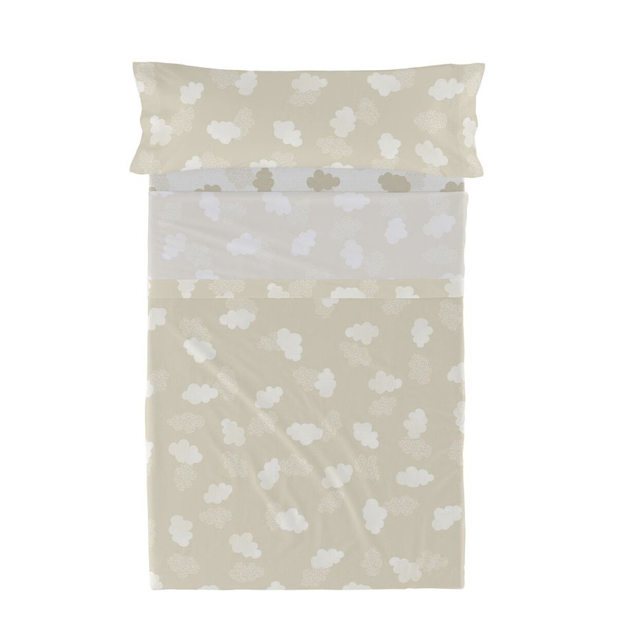 Sengetj st HappyFriday Basic Kids Clouds Beige Seng 105 180 x 270 cm 2 Dele #1