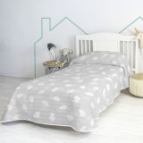 Sengetppe (vattppe) HappyFriday Basic Kids Gr 200 x 260 cm Skyer #2