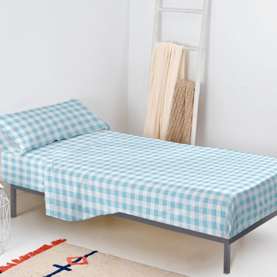 Sengetj st HappyFriday Basic Kids Vichy Bl Seng 105 180 x 270 cm 2 Dele #2