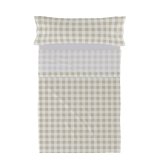 Sengetj st HappyFriday Basic Kids Vichy Beige Seng 105 180 x 270 cm 2 Dele #1