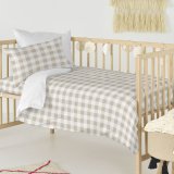 Sengetj til tremmeseng HappyFriday BASIC KIDS Beige Vugge til baby #3