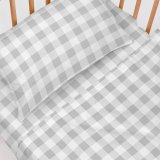 Sengetj st HappyFriday Basic Kids Vichy Gr Vugge til baby 2 Dele #4