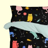Pudebetrk HappyFriday Aware Cosmic cats Multifarvet 45 x 125 cm #3
