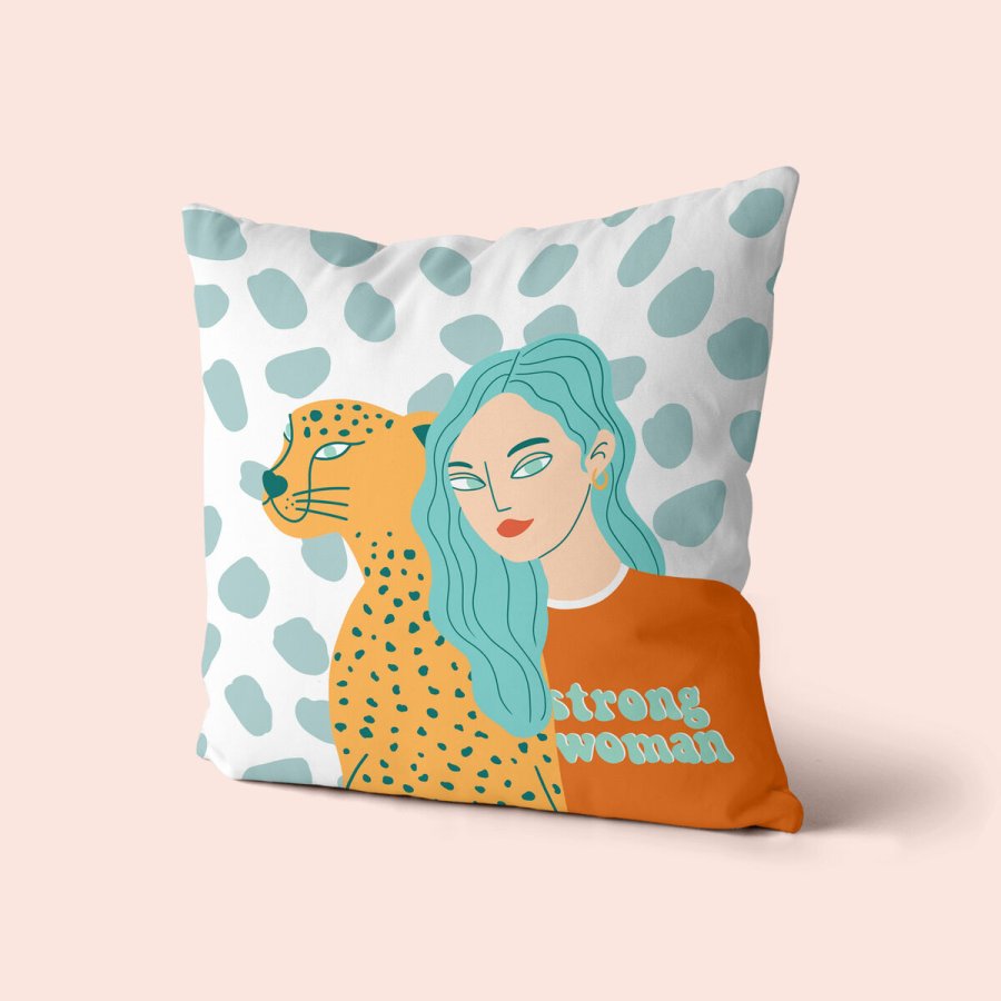 Pudebetrk HappyFriday Aware Girl power Multifarvet 50 x 50 cm 2 Dele #5