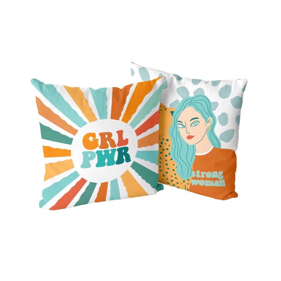 Pudebetrk HappyFriday Aware Girl power Multifarvet 50 x 50 cm 2 Dele #1