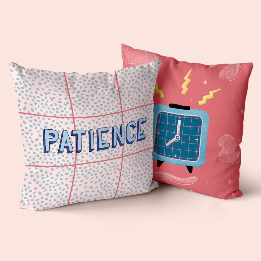 Pudebetrk HappyFriday Aware Patience Multifarvet 50 x 50 cm 2 Dele #3