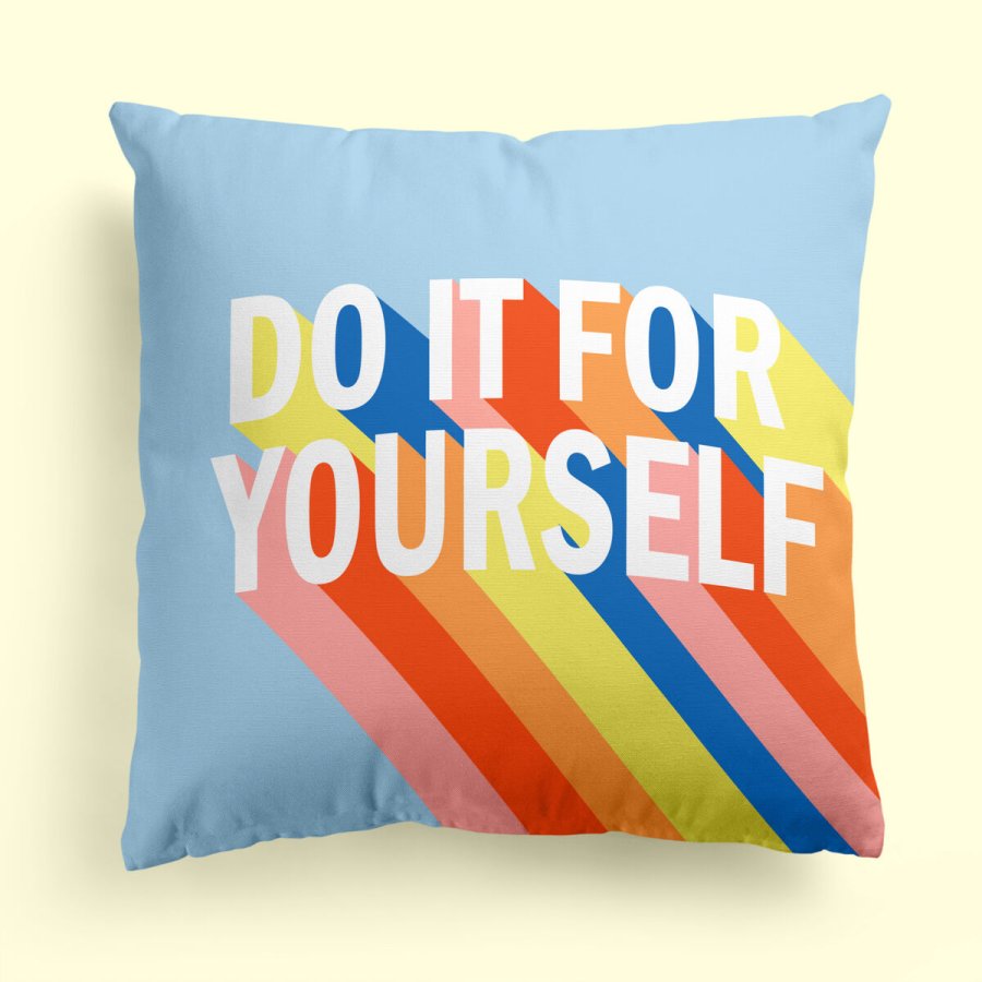 Pudebetrk HappyFriday Aware Do it  Multifarvet 50 x 50 cm 2 Dele #5