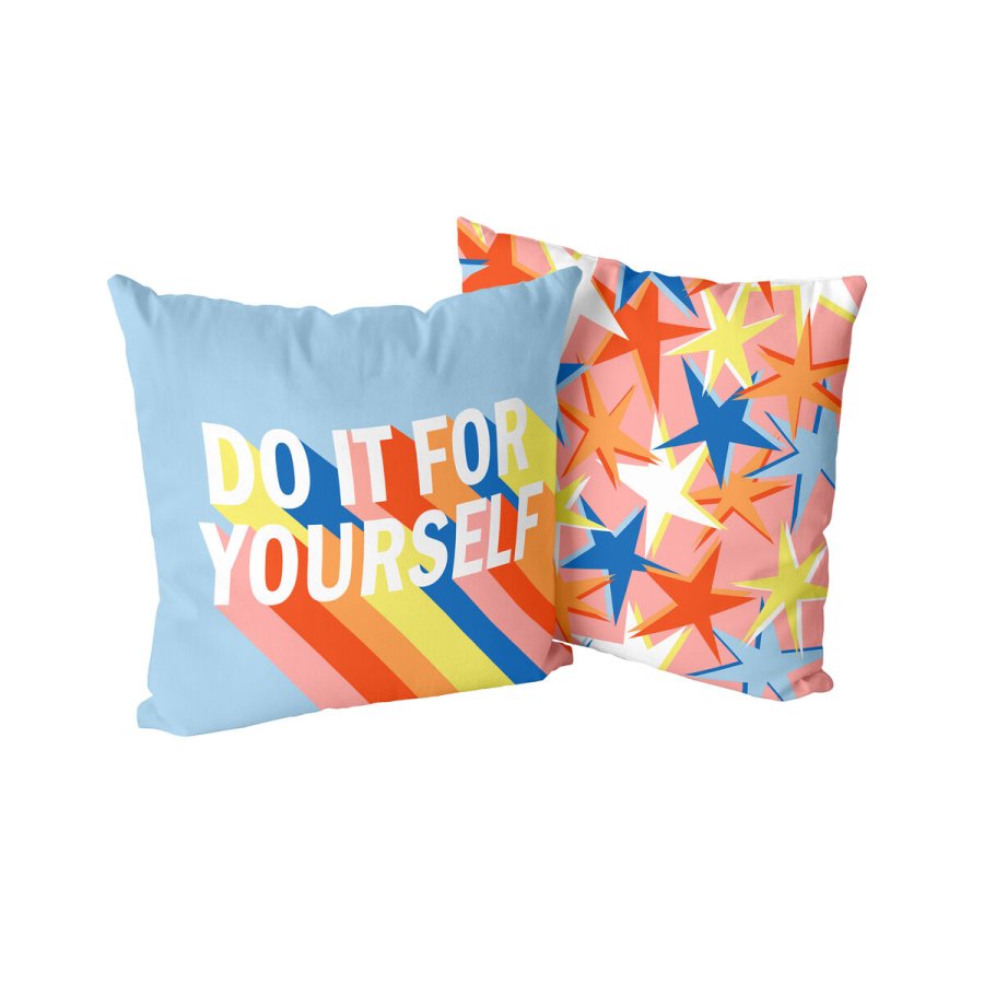 Pudebetrk HappyFriday Aware Do it  Multifarvet 50 x 50 cm 2 Dele #1