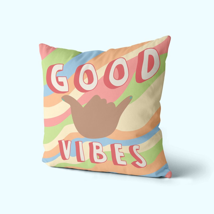 Pudebetrk HappyFriday Aware Good vibes  Multifarvet 50 x 50 cm 2 Dele #5