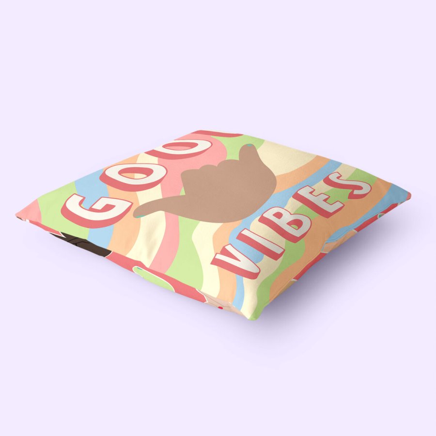 Pudebetrk HappyFriday Aware Good vibes  Multifarvet 50 x 50 cm 2 Dele #6