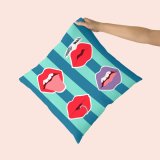 Pudebetrk HappyFriday Aware Lips Multifarvet 50 x 50 cm 2 Dele #4