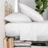 Toplagen HappyFriday Basic Hvid 160 x 270 cm #2