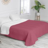 Sengetppe med to sider HappyFriday Basic Arista Hvid Magenta 270 x 260 cm #11