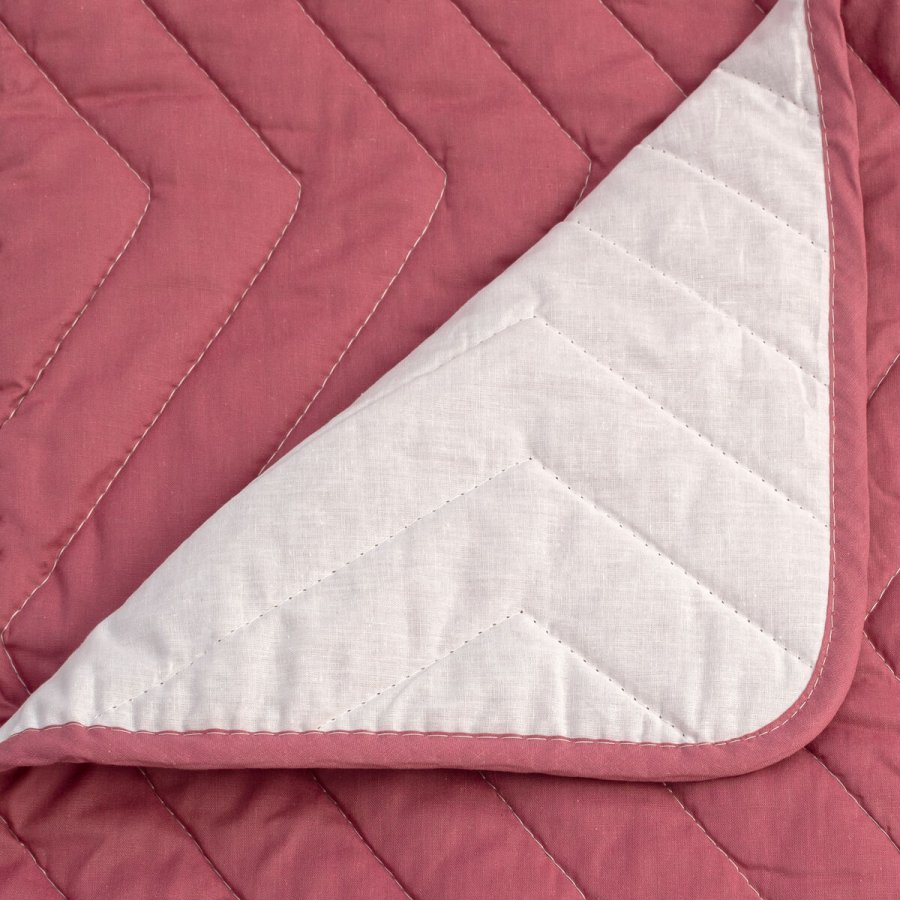 Sengetppe med to sider HappyFriday Basic Arista Hvid Magenta 270 x 260 cm #26