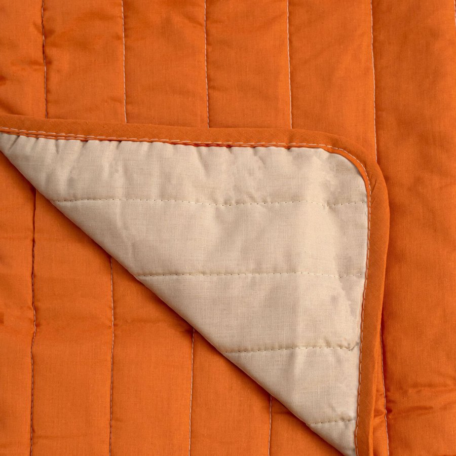 Sengetppe med to sider HappyFriday Basic Dash Orange 270 x 260 cm #21