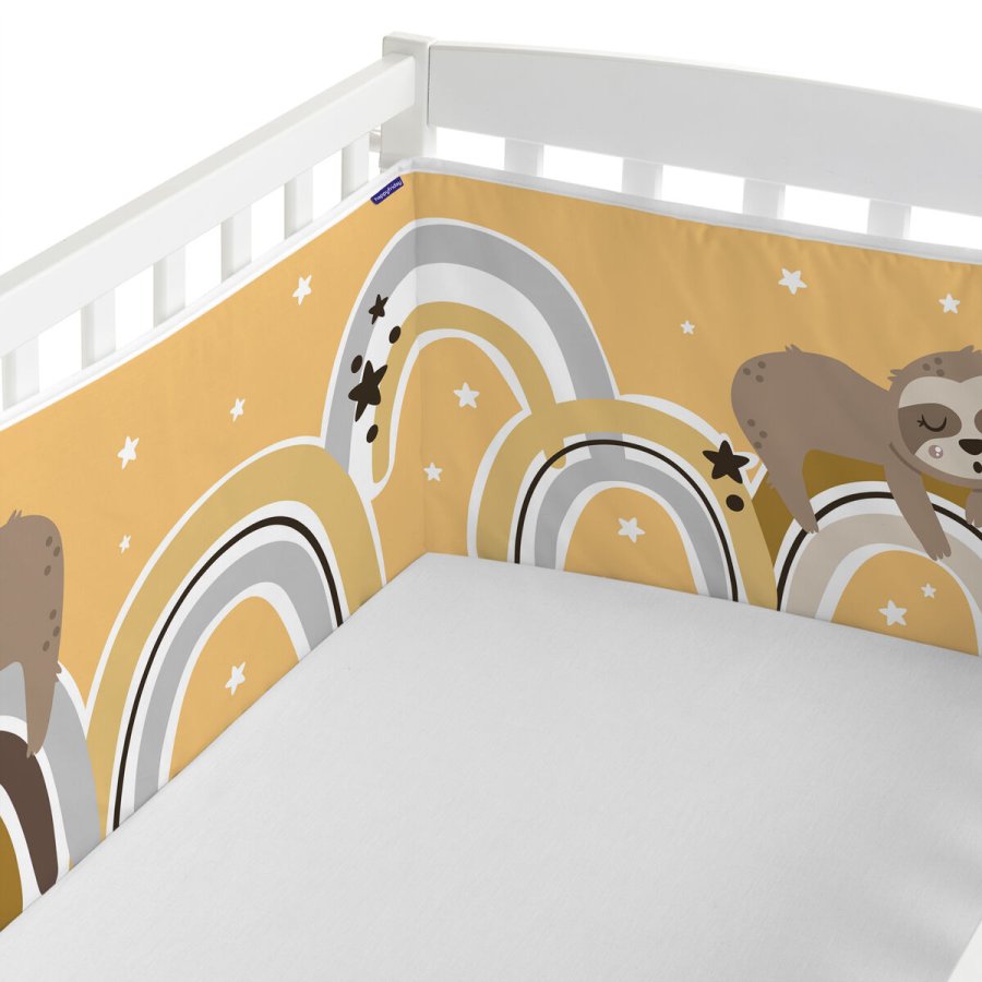 Barnesengbeskytter HappyFriday Moshi Moshi Sleepy sloth Multifarvet 210 x 40 cm #2