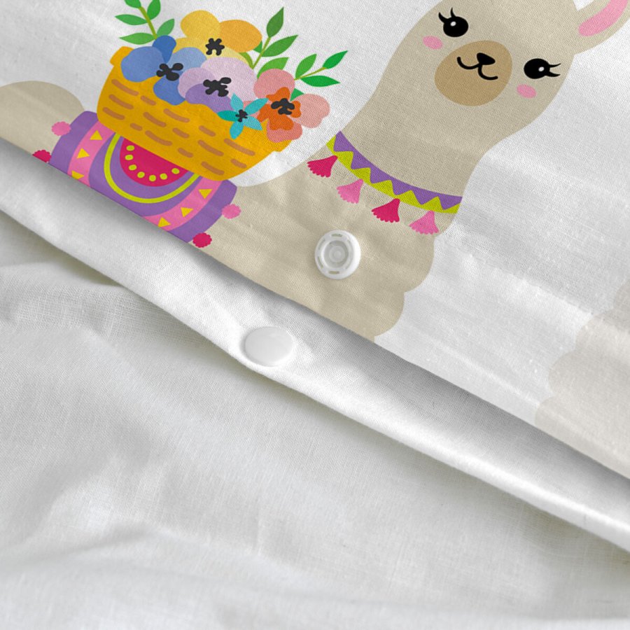 Dynebetrk st HappyFriday Moshi Moshi Cute Llamas Multifarvet 2 Dele #26