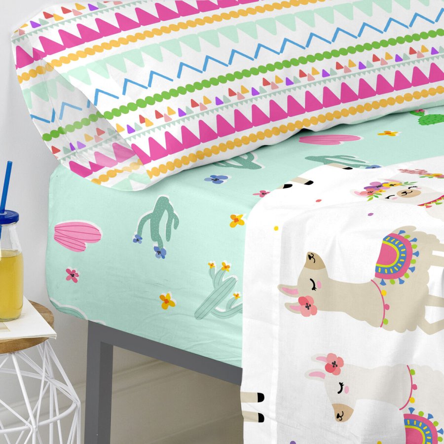 Monteret bundark HappyFriday Moshi Moshi Cute Llamas Multifarvet 105 x 200 x 32 cm #2