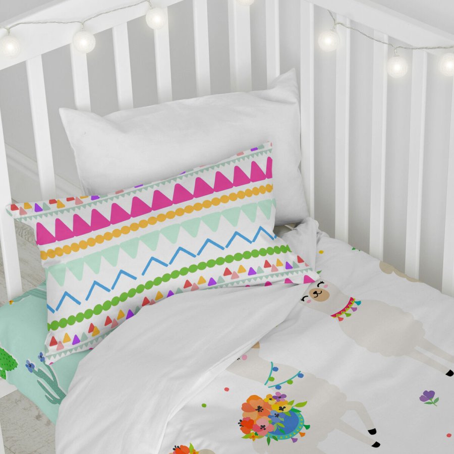 Dynebetrk st HappyFriday Moshi Moshi Cute Llamas Multifarvet Vugge til baby 2 Dele #11