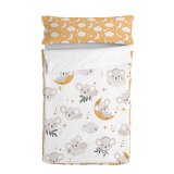 Vatteret sengetj med lynls HappyFriday Moshi Moshi Baby Koala Multifarvet 105 x 200 cm #1