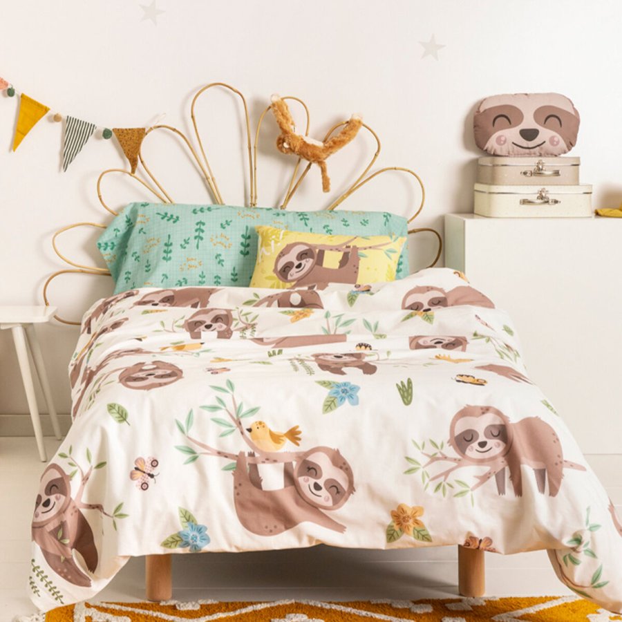 Dynebetrk st HappyFriday Moshi Moshi Happy Sloth Multifarvet Seng 105 2 Dele #16