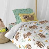 Dynebetrk st HappyFriday Moshi Moshi Happy Sloth Multifarvet Seng 80 2 Dele #11