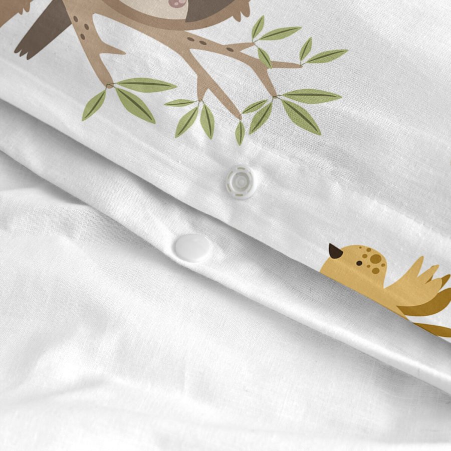 Dynebetrk st HappyFriday Moshi Moshi Happy Sloth Multifarvet Seng 80/90 2 Dele #26