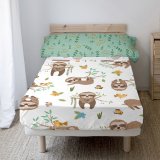 Sengetj st HappyFriday Moshi Moshi Happy sloth Multifarvet Seng 80/90 2 Dele #2