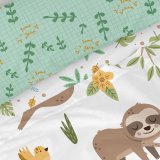 Sengetj st HappyFriday Moshi Moshi Happy sloth Multifarvet Seng 80/90 2 Dele #4