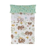 Sengetj st HappyFriday Moshi Moshi Happy sloth Multifarvet Seng 80/90 2 Dele #1