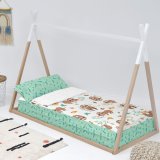 Dynebetrk uden fyld HappyFriday Moshi Moshi Happy sloth Multifarvet 90 x 200 cm #2