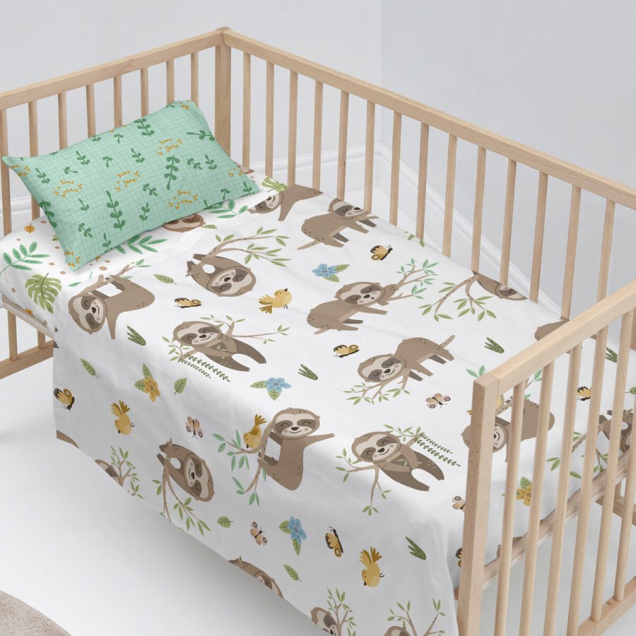 Sengetj st HappyFriday Moshi Moshi Happy sloth Multifarvet Vugge til baby 2 Dele #3