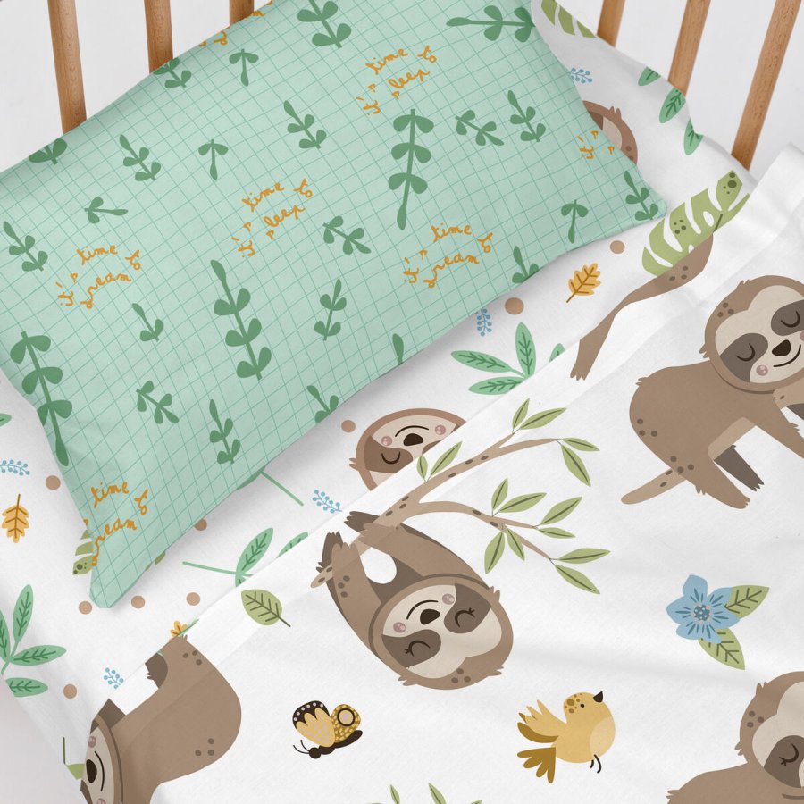 Sengetj st HappyFriday Moshi Moshi Happy sloth Multifarvet Vugge til baby 2 Dele #5