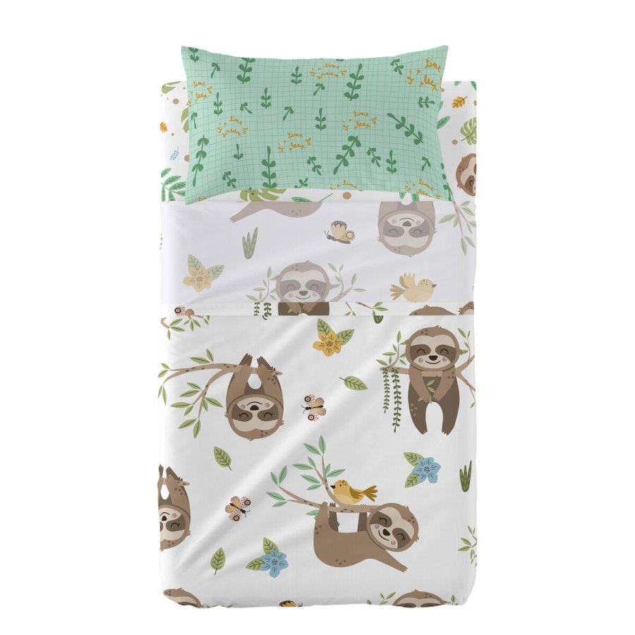 Sengetj st HappyFriday Moshi Moshi Happy sloth Multifarvet Vugge til baby 2 Dele #1