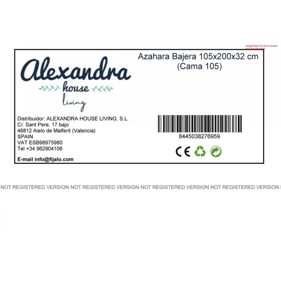 bundplastik HappyFriday Azahara Multifarvet 105 x 200 x 32 cm #2
