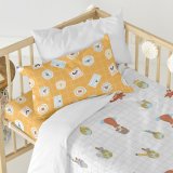 Dynebetrk st HappyFriday Mr Fox World trip Multifarvet Vugge til baby 2 Dele #11