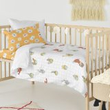 Dynebetrk st HappyFriday Mr Fox World trip Multifarvet Vugge til baby 2 Dele #16