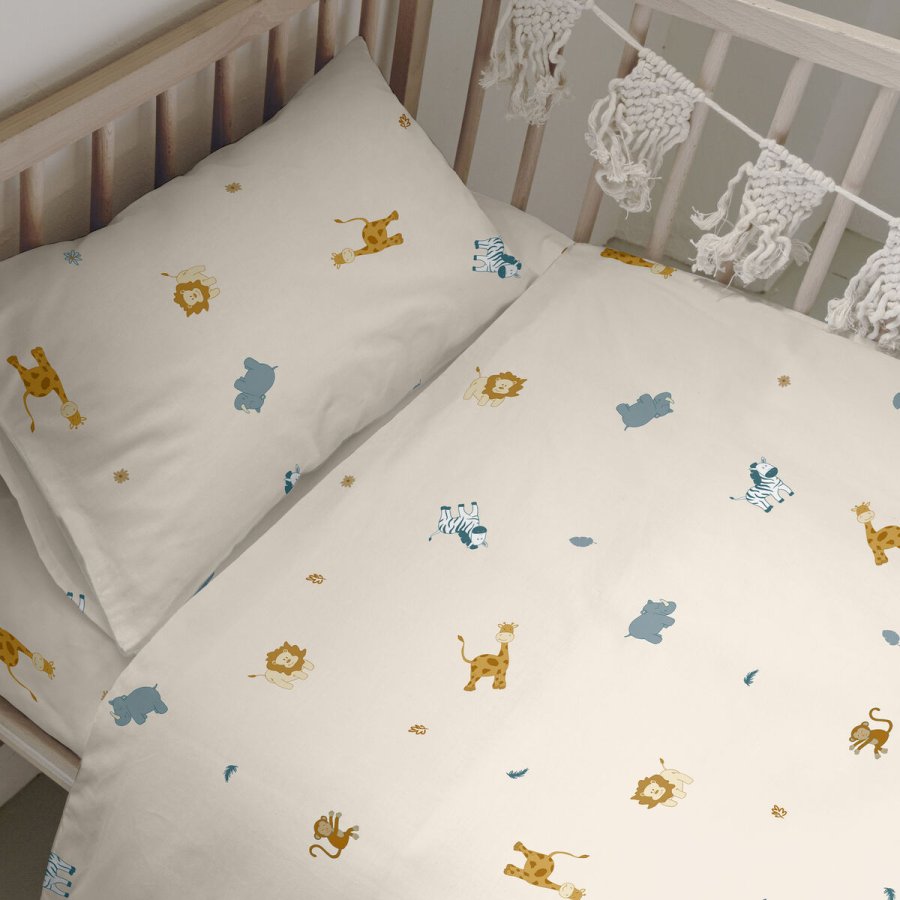 Dynebetrk st HappyFriday Mini Animals Multifarvet Vugge til baby 2 Dele #6