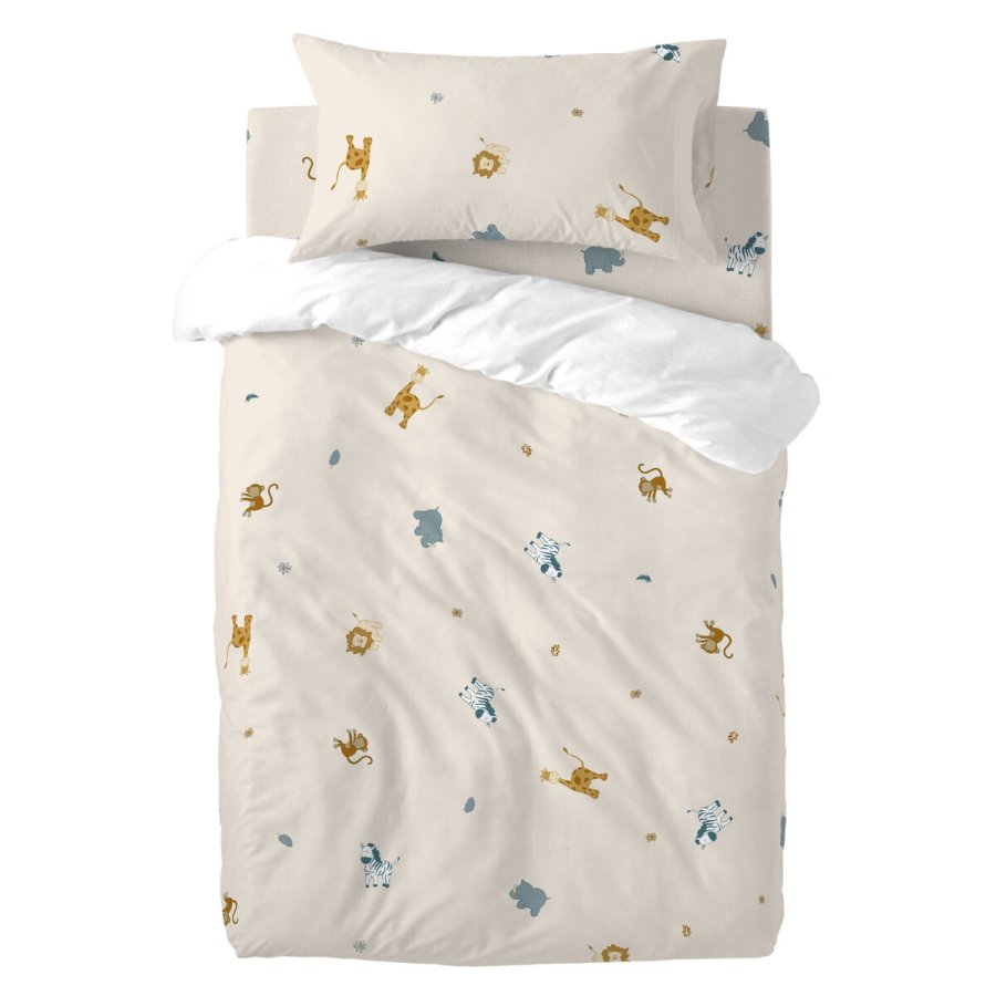 Dynebetrk st HappyFriday Mini Animals Multifarvet Vugge til baby 2 Dele #1