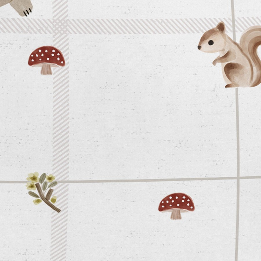 Pudebetrk HappyFriday Mini Woods animals Multifarvet 50 x 75 cm #3