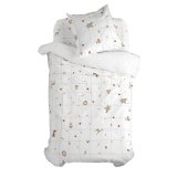 Dynebetrk st HappyFriday Mini Woods animals Multifarvet Seng 80 2 Dele #26