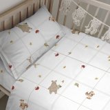 Dynebetrk st HappyFriday Mini Woods animals Multifarvet Vugge til baby 2 Dele #1