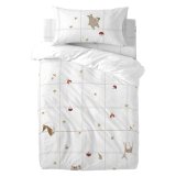 Dynebetrk st HappyFriday Mini Woods animals Multifarvet Vugge til baby 2 Dele #21