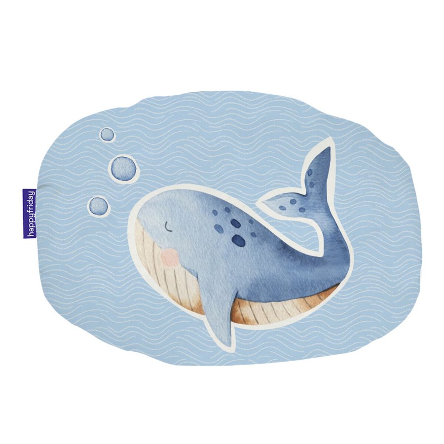 Pude HappyFriday HF Mini Multifarvet Hval 40 x 30 cm #1