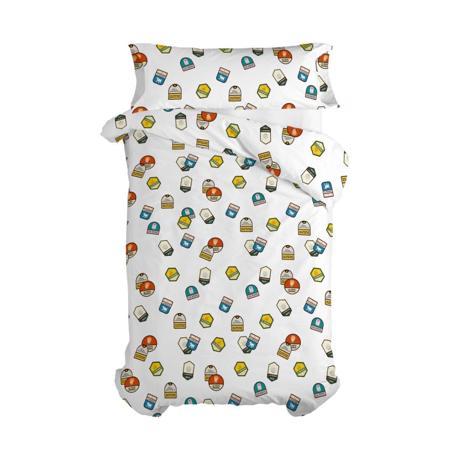 Dynebetrk st HappyFriday Le Petit Prince Son Avion Multifarvet Seng 80/90 2 Dele #1
