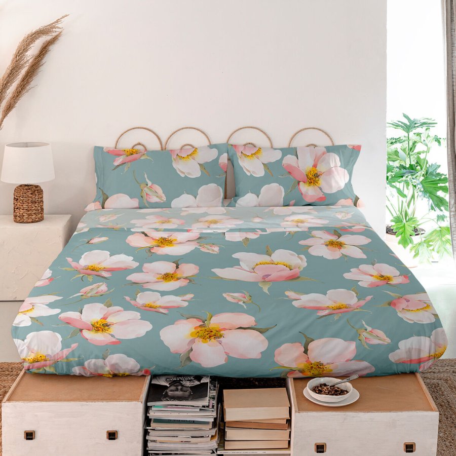Toplagen HappyFriday Spring blossom Multifarvet 180 x 270 cm #5