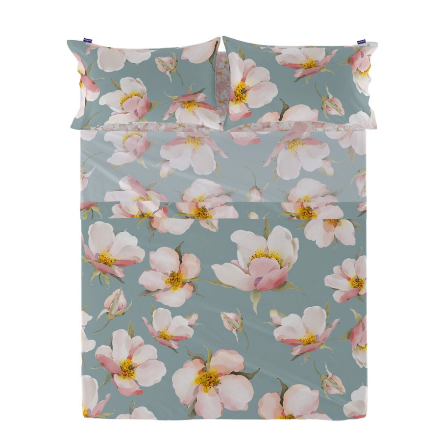 Toplagen HappyFriday Spring blossom Multifarvet 180 x 270 cm #6